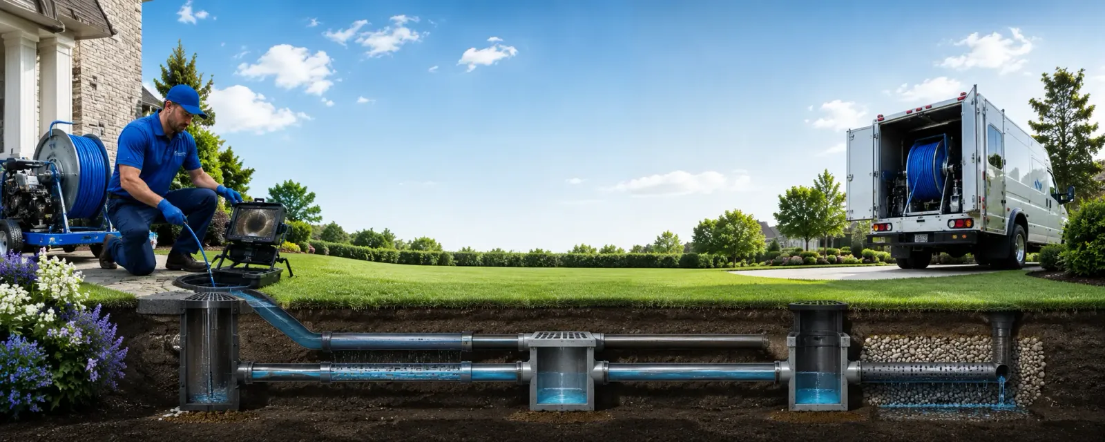 Outdoor drain cleaning information for Black Lick, PA